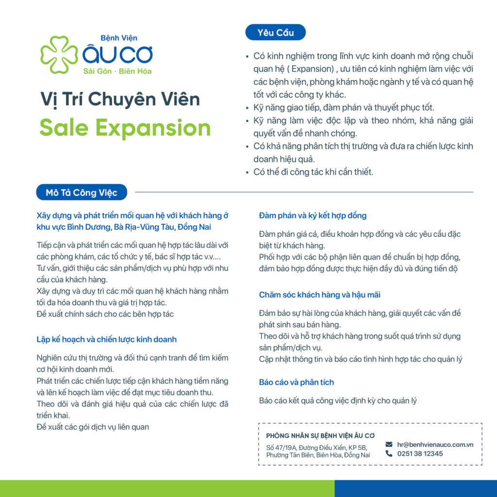 Bệnh Viện Âu Cơ tuyển dụng nhiều vị trí z6646267798891 3ddb5cfa640adb4615e4bebea5957c43