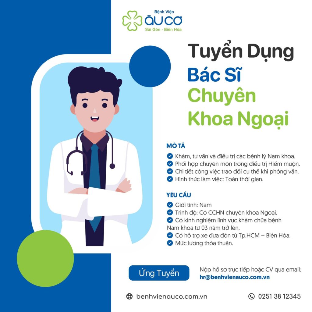 Bệnh Viện Âu Cơ tuyển dụng nhiều vị trí moi 1