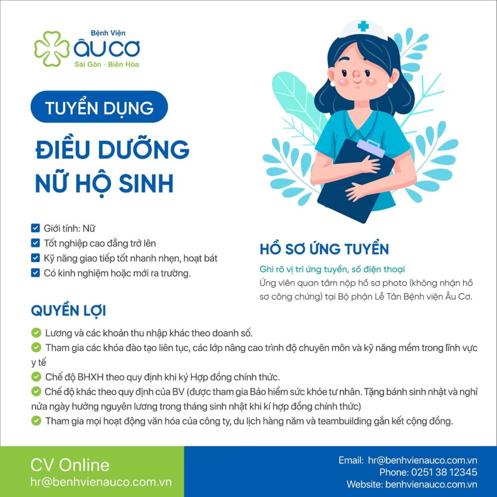Bệnh Viện Âu Cơ tuyển dụng nhiều vị trí moi 2